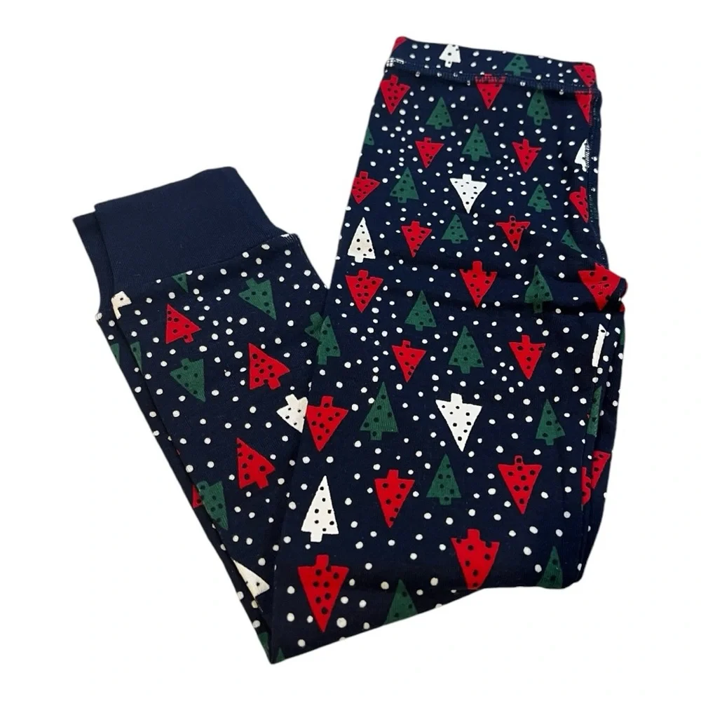 J.Crew X Crewcuts Boys Christmas Jammies Pajama Set Red Blue Christmas Trees NEW - Picture 2 of 16